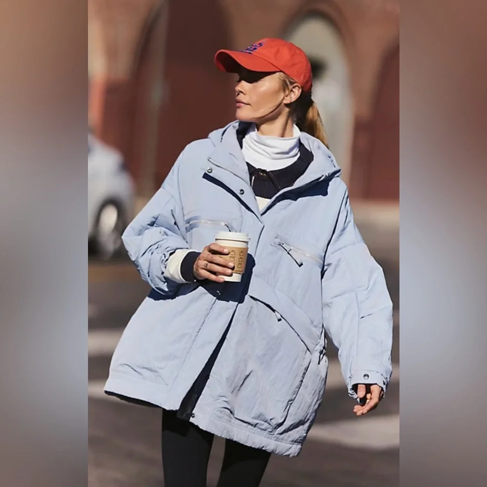 New! Free People Billie Boxy Insulated Lightweight Puffer Coat M/L - Picture 1 of 9